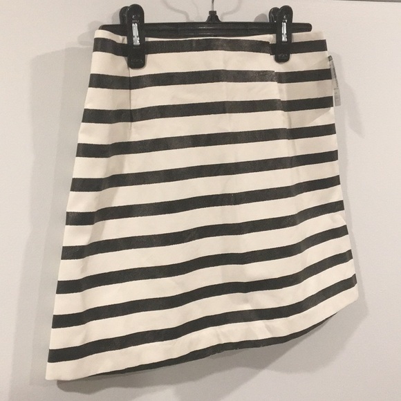 MINKPINK Faux Leather Striped Mini Skirt Size M - Picture 3 of 10